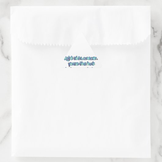 皮膚癌と戦って、帽子を渡すHakuna Matata 三角形シール (バッグ)