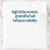 皮膚癌と戦って、帽子を渡すHakuna Matata 楕円形シール (バッグ)