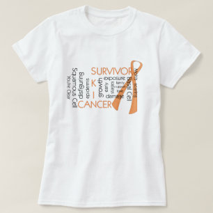 皮膚癌の生存者D4:: パズルの単語 Tシャツ