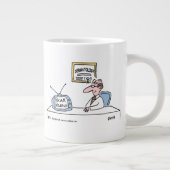 皮膚科おもしろい皮膚科医マンガのジャンボマグ ジャンボコーヒーマグカップ (右)