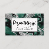 皮膚科アポイントメントリマインダーシルバーグリーン 名刺 (正面)