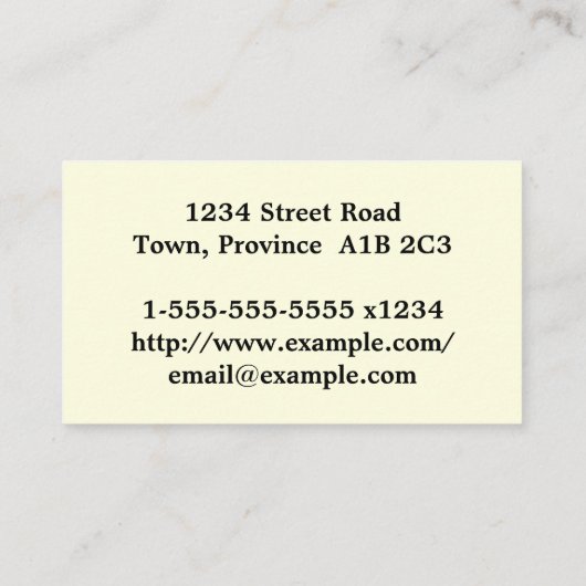 皮膚科エレガント学者名刺 名刺 (裏面)