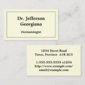 皮膚科エレガント学者名刺 名刺 (正面/裏面)