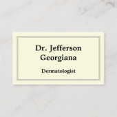 皮膚科エレガント学者名刺 名刺 (正面)