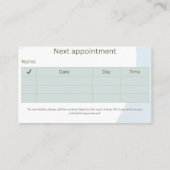 皮膚科シンプル科エレガントアポイントメントカード 名刺 (裏面)