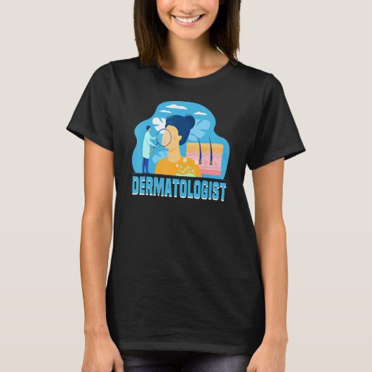 皮膚科医の皮膚毛及び爪、 ネイル医師の皮膚外科 Tシャツ (正面)