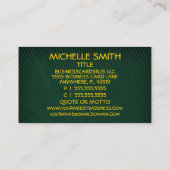 皮膚科医グリーンおよび金ゴールド名刺 名刺 (裏面)