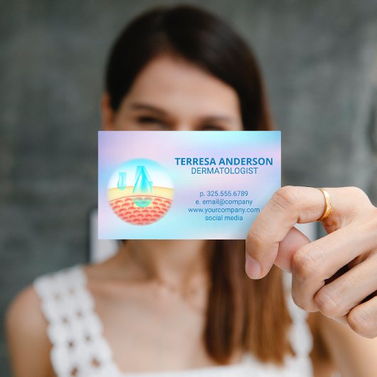 皮膚科医ロゴ皮膚水分 名刺