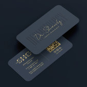 皮膚科医美容師ブルーモノグラムモダン 名刺