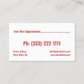 皮膚科医 – スキンレイヤー名刺 予約カード (裏面)