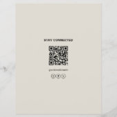 皮膚科医 ロゴ QR ニュートラルベージュ チラシ (裏面)