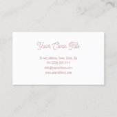 皮膚科医 – 皮膚科シンプル医ハートカード 名刺 (裏面)