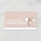 皮膚科医 – 皮膚科シンプル医ハートカード 名刺 (正面)