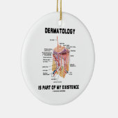 皮膚科学は僕の存在の一部だ セラミックオーナメント (右)