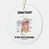 皮膚科学は僕の存在の一部だ セラミックオーナメント (左)