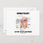 皮膚科学は私の存在の一部である(皮膚層) ポストカード (正面/裏面)