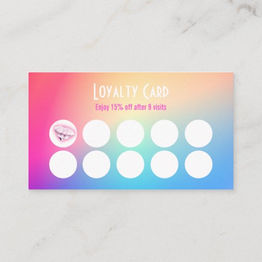 皮膚穿刺ユニークロイヤリティパンチ 名刺 (裏面)