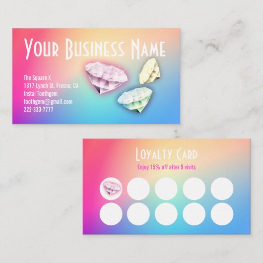 皮膚穿刺ユニークロイヤリティパンチ 名刺 (正面/裏面)