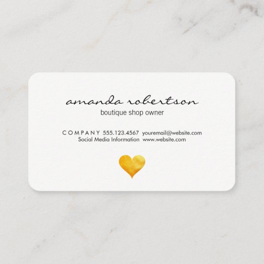 皮膚金ゴールドハート水玉模様パターン 名刺 (裏面)