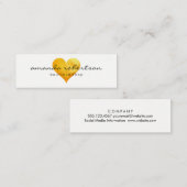 皮膚金ゴールドハート スキニー名刺 (正面/裏面)