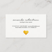 皮膚金ゴールドハート 名刺 (裏面)