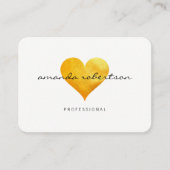 皮膚金ゴールドハート 名刺 (正面)