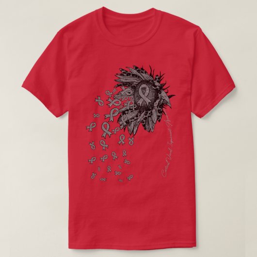 皮質視覚障害認識度ひまわり肋骨 Tシャツ (デザイン正面)