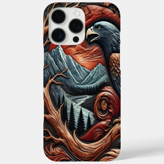 皮革のような雄大な鷹の芸術作品 Case-Mate iPhoneケース (裏面)