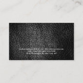 皮革効果パーソナルトレーナー名刺 名刺 (裏面)