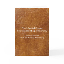 皮革柄結婚3周年記念
