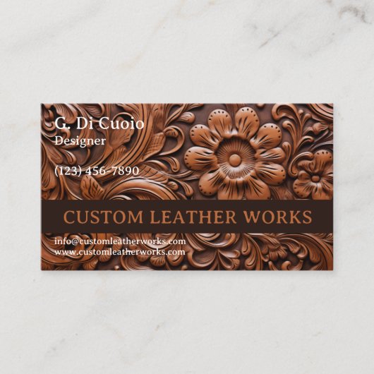 皮革細工 名刺 (正面)