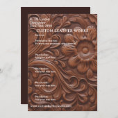 皮革細工 招待状 (正面/裏面)