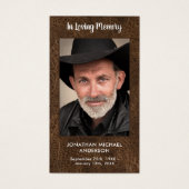 皮革葬式悔やみや弔慰記念祈りの言葉カード (正面)