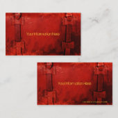 皮革製留動揺して業カード 名刺 (正面/裏面)