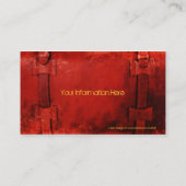 皮革製留動揺して業カード 名刺 (裏面)