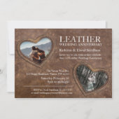 皮革3周年記念結婚ハートパーティー 招待状 (裏面)