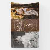 皮革3周年記念結婚ハートパーティー 横断幕 (縦)