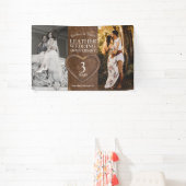 皮革3周年記念結婚ハートパーティー 横断幕 (インサイチュ)