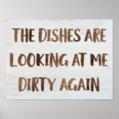 皿が再び汚れた看板を私を見ている ポスター (正面)