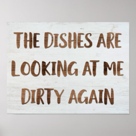 皿が再び汚れた看板を私を見ている ポスター (正面)