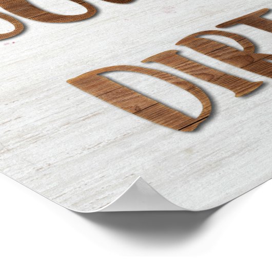 皿が再び汚れた看板を私を見ている ポスター (角)