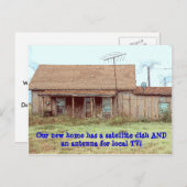 皿とアンテナ! – 住所おもしろいの変更 案内ポストカード (正面/裏面)