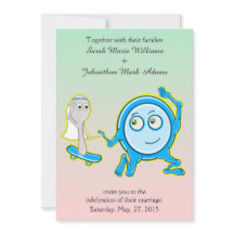 皿と走の遠くに結婚式招待状