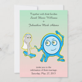 皿と走の遠くに結婚式招待状 招待状