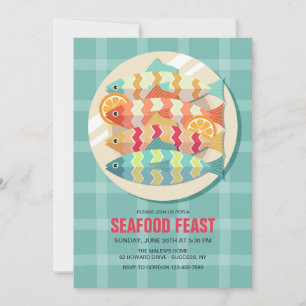 皿に盛った魚 招待状