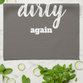 皿は汚れている私を再度見ています キッチンタオル (折り畳み)