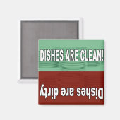 皿は清潔で汚れた磁石 マグネット (正面/裏面)