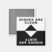 皿は清潔で皿は汚れている マグネット (正面/裏面)