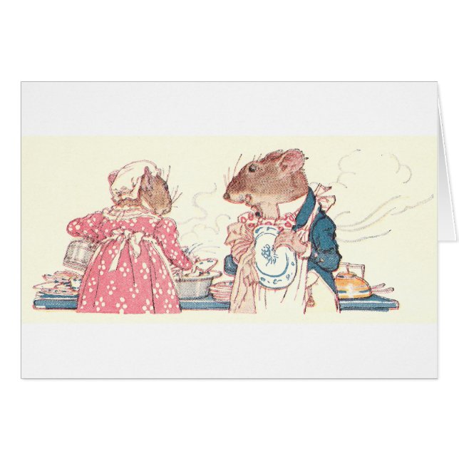 皿をするネズミ (正面横)