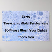 皿を洗う ポスター (正面)